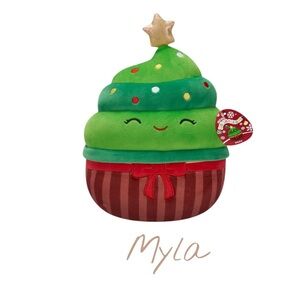 Squishmallows Myla Fuzz A Mallows Green and Brown Stuffed Animal